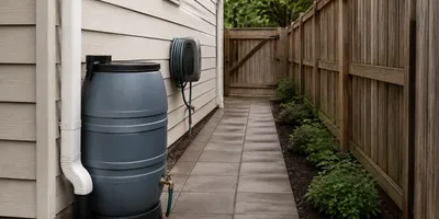 Narrow Downspout Hose-Reel Layout Guide