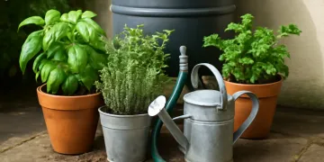 Rain Barrel Herb Garden Watering Plan: Pots, Beds, and Harvest Weeks